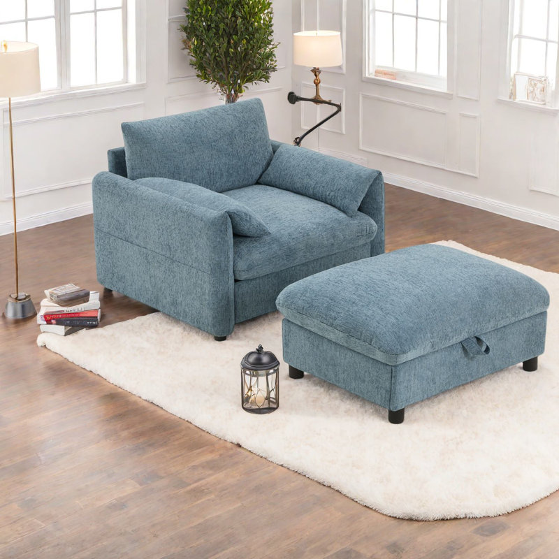 Multifunctional Modern Sofas With Chenille Upholstery For Home