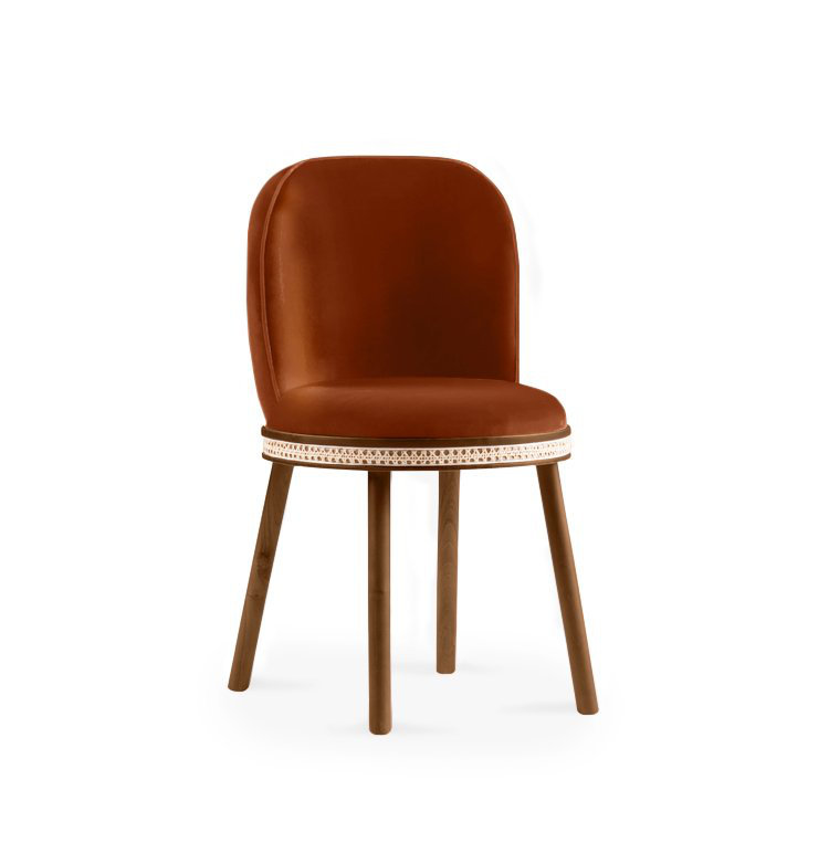 Alma Upholstered Dining Chair, Fire