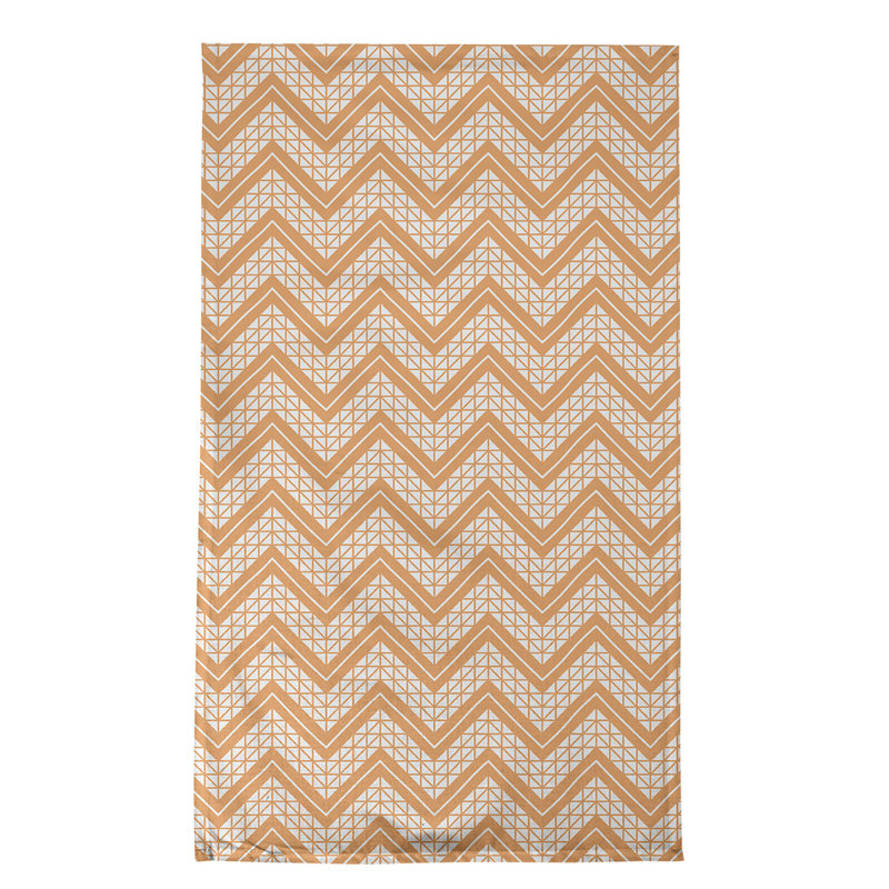 Stephenie Tea Towel Kitchen Towel, Orange/Ivory/White, Poly Twill