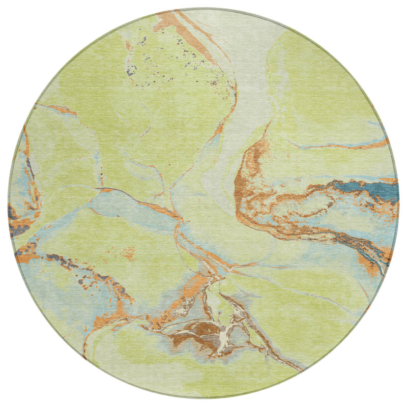 Selene Aloe Washable Indoor-Outdoor Rug - , 2'3" x 7'6"