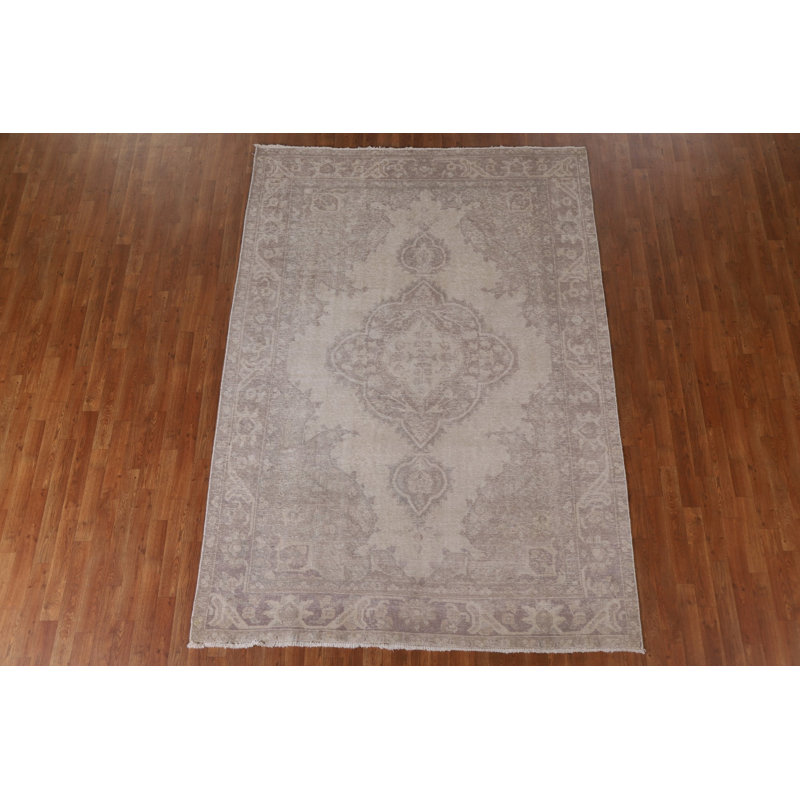Tapis persan Tabriz patiné à la main 6 x 9