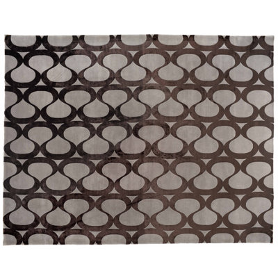 One-of-a-Kind Rectangle 9' x 11'10" Hand Knotted Area Rug