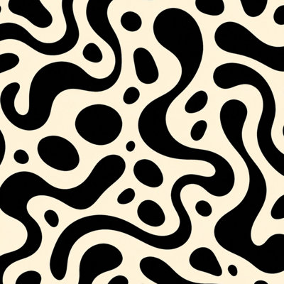 Papier peint adhésif auto-adhésif amovible noir et blanc à motif de papier peint camouflage organique blanc pour armoires de cuisine de chambre à coucher