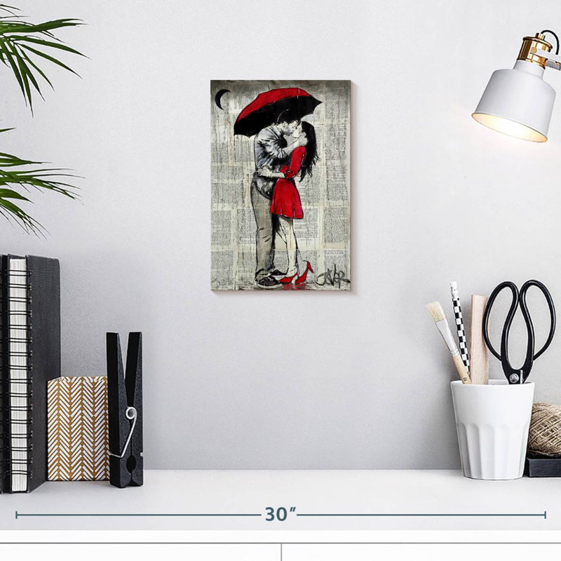 Hardie, rouge, pluvieux, amour, H 12 po x l 8 po