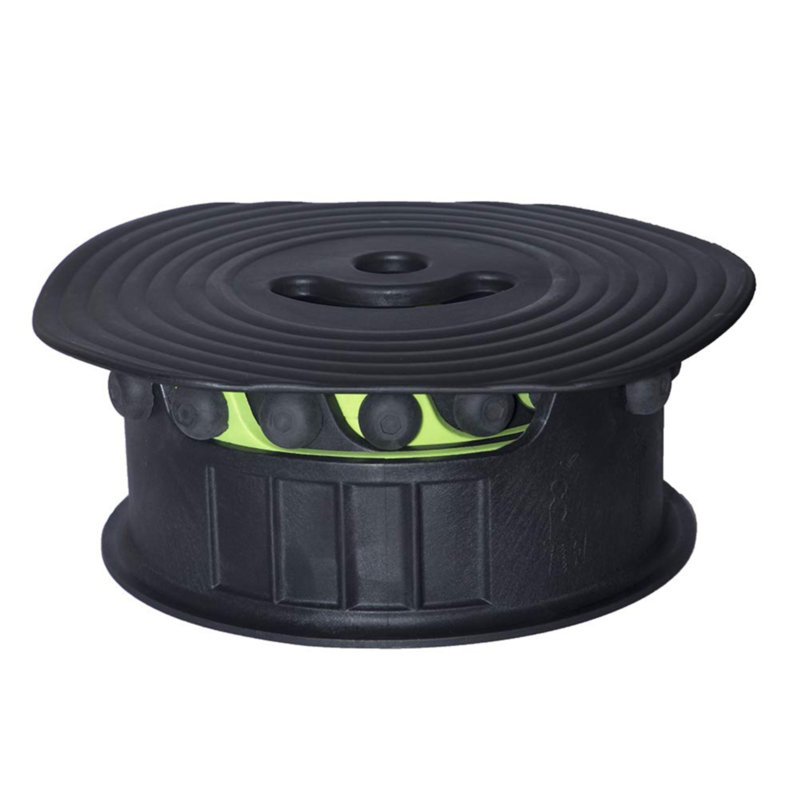 Boivin Plastic Accent Stool, Green/Black