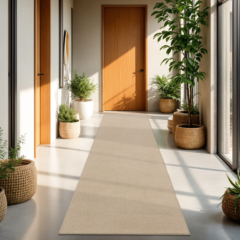 Tapis doux antidérapant de couleur unie beige brun, Beige kaki, Rectangle 9 pi 10 po x 13 pi 1 po
