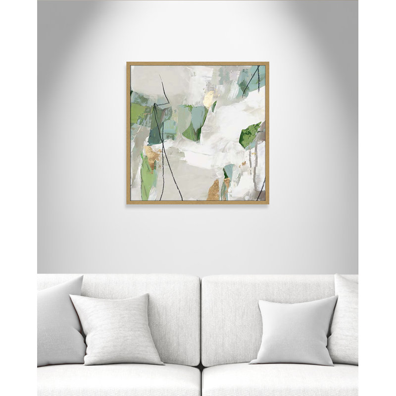 «Enchanted Emerald I» par Tom Reeves, H 27,5 po x l 27,5 po x P 1,25 po, Cadre naturel mince