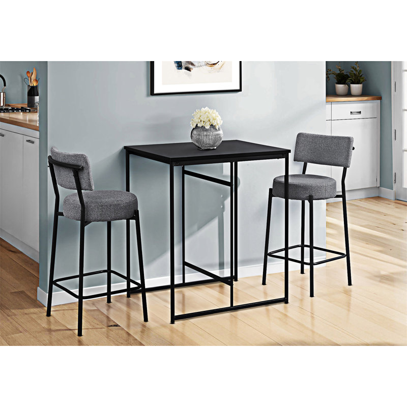Ensemble de 2 chaises de comptoir, Noir