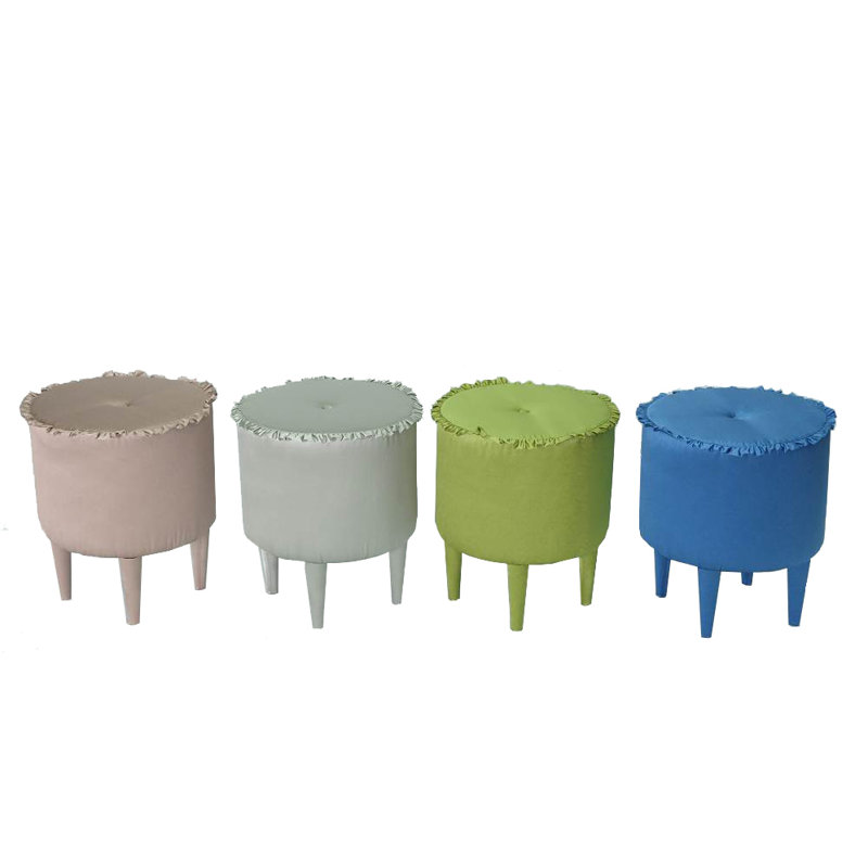 Manufactured Wood Accent Stool, Blue
