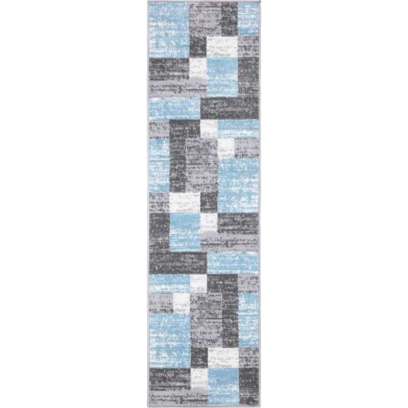 Abdullah Performance Geometric Indoor Rug, Runner 2' x 7'