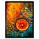 Aakif Abstract Liquid Paint Dried Orange Fruit Slice - Single Picture Frame Print