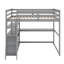 Lit mezzanine double avec bureau et tablettes-1044064941