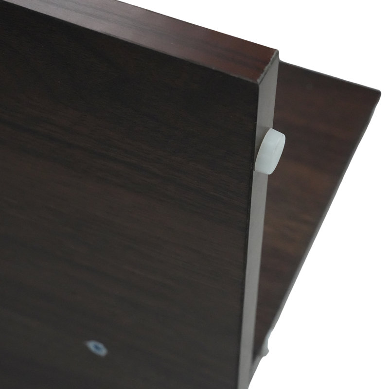 T-Base Console Table - 43" Entryway Table W/ Wood & Marble Veneer - Space-Saving Foyer Table, Beige