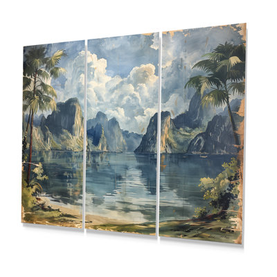 Ensemble de décorations murales vietnamiennes, «Bay Long Beach», Vietnam