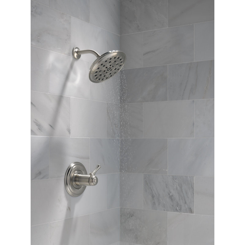 Rain Dual Shower Head with H2Okinetic Technology, Lumicoat Stainless