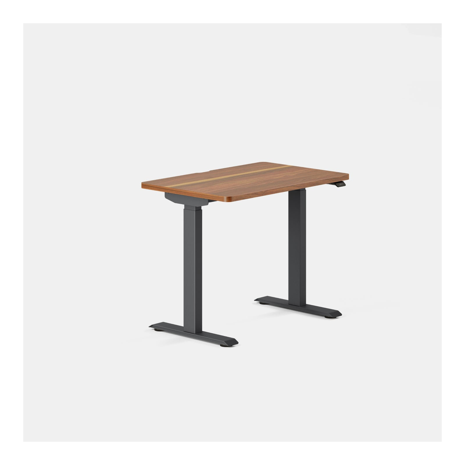 Duo Standing Desk, 47.3" H x 36" W x 24" D, Charcoal, Walnut
