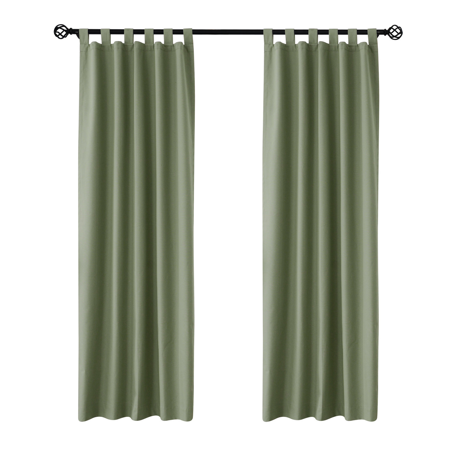 Mcgowen Room Darkening Cotton Curtain Panel, Sage, 40" W X 54" L