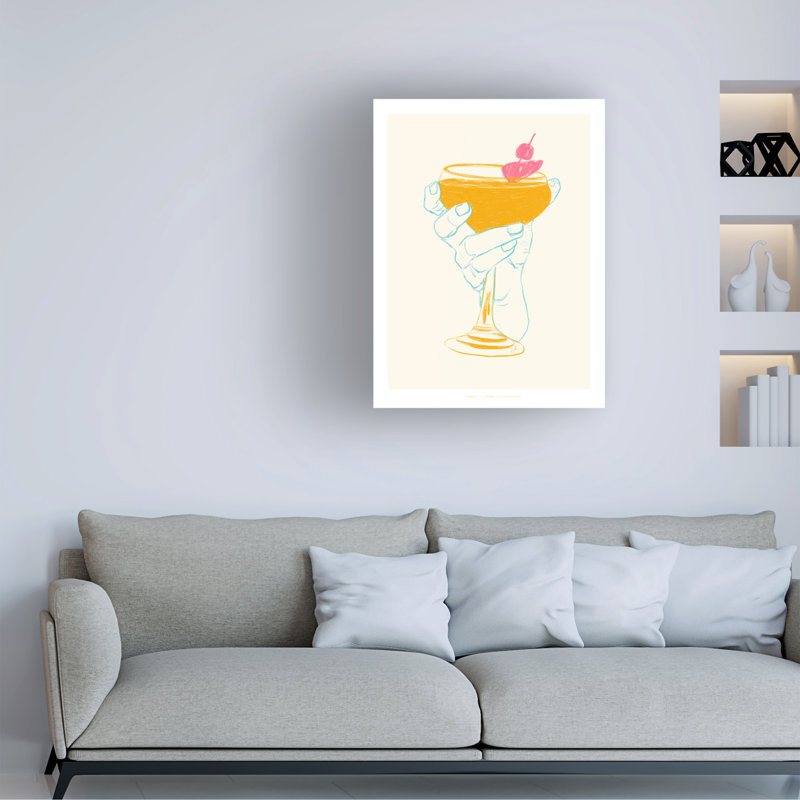 Œuvre sur toile «Bachelor jolr cocktail», H 24 po x l 18 po