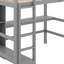 Lit mezzanine avec tablettes multifonctionnelles et bureau sous le lit-1463461540