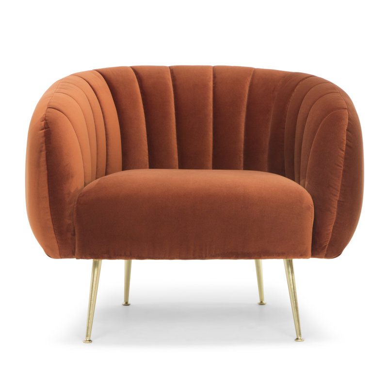 Metro Barrel Chair, Rust 