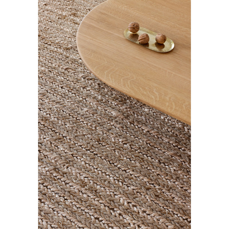 Craft Flatweave Chevron Area Rug in Natural, Rectangle 4'7" x 6'6"