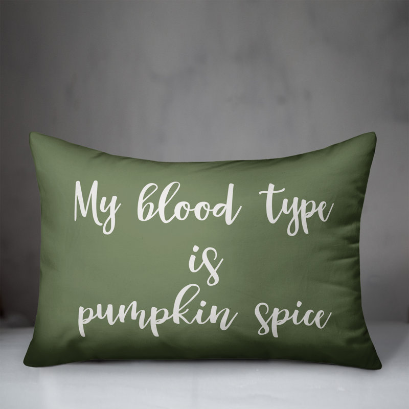  Coussin My My Type Is Is Pumpkin Spice, vert