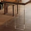 Brun clair + bureaux rectangulaires en bois massif transparent + acrylique-107362652
