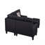 Canapé modulaire 6 pièces, noir