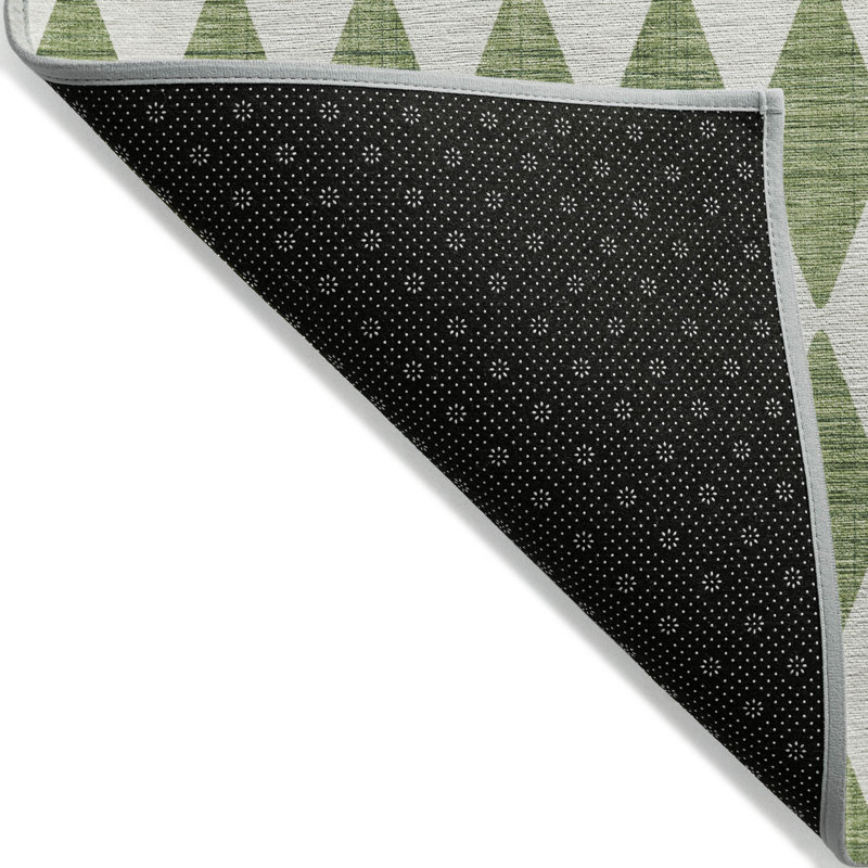 Fayme Washable Geometric Indoor / Outdoor Rug, Rectangle 9' x 12'