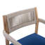 Élégant fauteuil de salle à manger d'extérieur en bois d'acacia avec corde et coussin gris, ensemble de 2 pour le confort du patio-1380491579