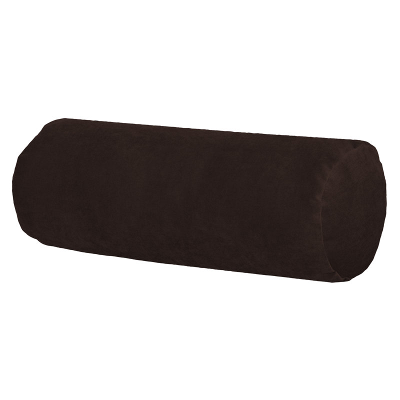Polyester Bolster Pillow with Removable Cover and Insert, Coffee Bean