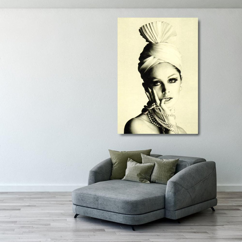 Turban plissé, avril65, H 40 po x l 28 po
