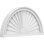 Demi-cercle à fronton en PVC de qualité architecturale Sunburst