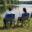 Heavy Duty 400 LBS Folding Director Chair Oversized Blue Camping Seat with Side Table and Side Pockets for Large Adults-1161991945