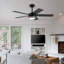 Modern Ceiling Fan with Dimmable Colour Changing LED and Remote Control