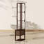  Floor Lamp with Shelves, LED Standing Lamp with Fabric Drawer, Oak-517331500