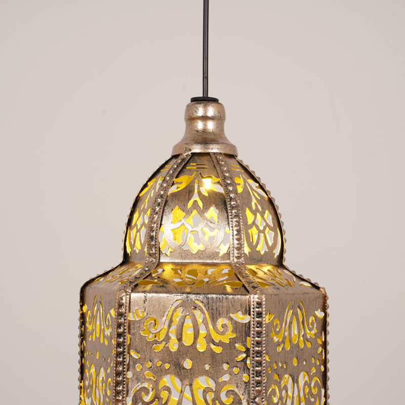 Ensemble de 1 lanterne solaire suspendue décorations de jardin d'extérieur lanterne solaire imperméable en plastique marocaine pour patio