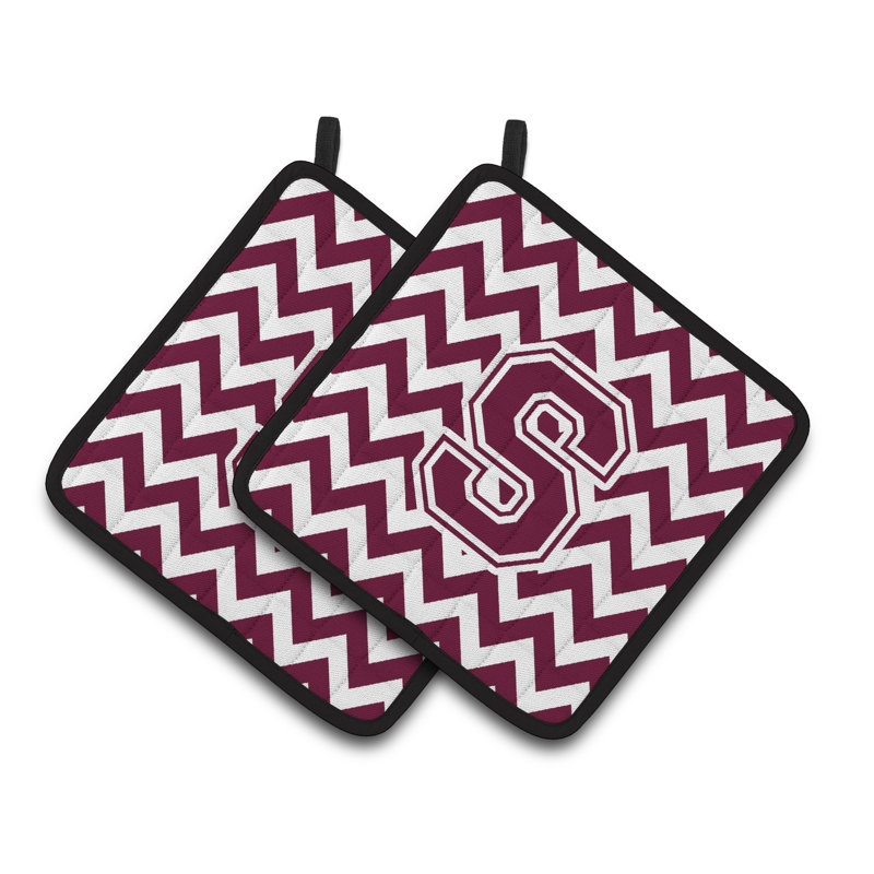 Poignée à chevrons, S, Marron / blanc