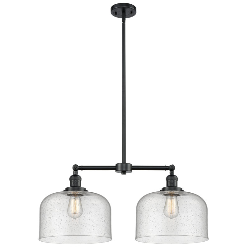 Bell 12" - 2 Light 21" Island Light, No Bulb Included, Seedy, Oil Rubbed Bronze
