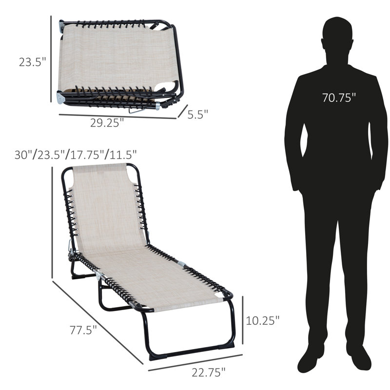 Chaise longue de piscine pliante, Noir, noir, noir, noir, 1