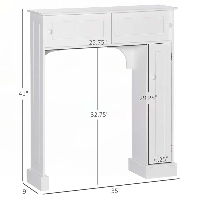 Armoire de rangement au-dessus de la toilette