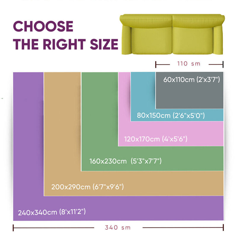 Fullilove Geometric Area Rug, Rectangle 200 x 290cm
