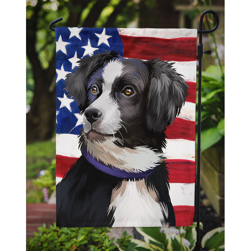 Double Sided 15'' H x 11'' W Polyester Independence Day Garden Flag, Australian Shepherd