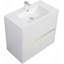 Meuble-lavabo autoportant avec lavabo, meuble-lavabo avec comptoir en résine de pierre et tiroirs à fermeture en douceur