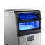 Machine à glaçons commerciale, 80 lb / 24 h avec capacité de rangement de 13 lb, comptoir / autoportant / sous le comptoir, machine à glaçons en acier inoxydable avec affichage DEL et autonettoyante, pour bar maison