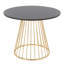 Table de cuisine et de salle à manger de 96 cm (37,75 pouces) avec structure en métal, 96 cm (37,8 pouces), poids du produit : 17 kg, piètement en fer doré