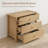 3-Drawer Wood Nightstand, Modern Farmhouse Bedside Table, Tall Wood Dresser For Bedroom, 26.5'' W x 15.7'' D x 26.9'' H -1375035047