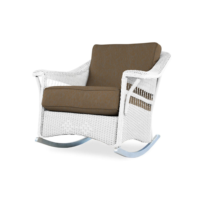 Nantucket Outdoor Rocker Chair, White, Demo Oatmeal