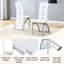 63'' Faux Marble Rectangular Dining Table Set For 4–6 With PU Leather Chairs And O-Shaped Base-1319578615-1319578613