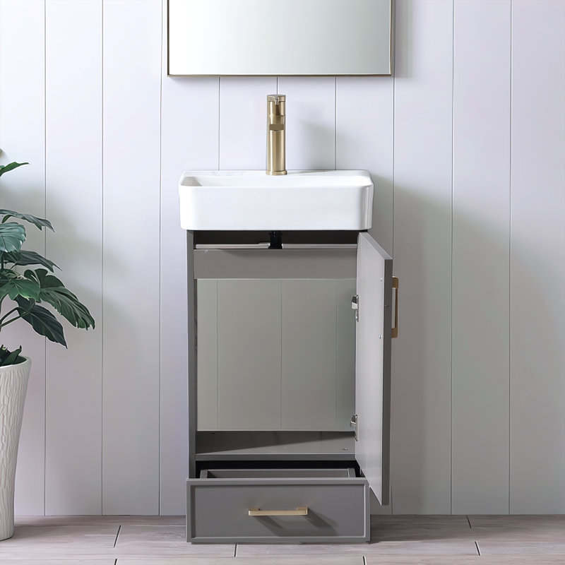 Ensemble de meuble-lavabo simple 18 po gris